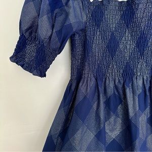 Hill House Athena Nap Dress Navy Glitter Check